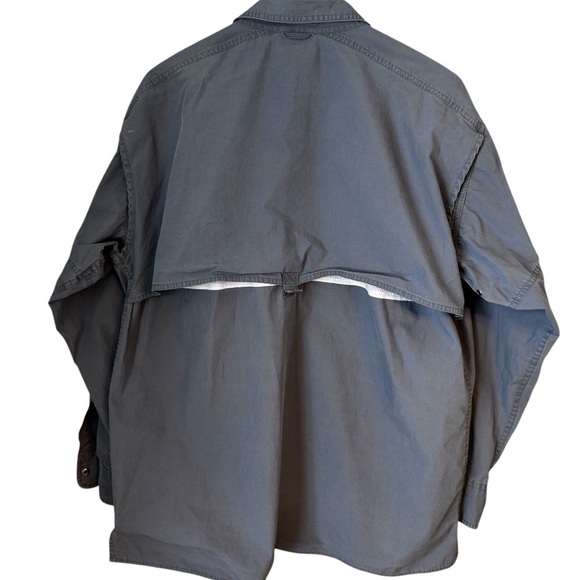 Cabela’s Men’s Performance Angler Fishing Snap Down Shirt Blue Size Large - Picture 2 of 6